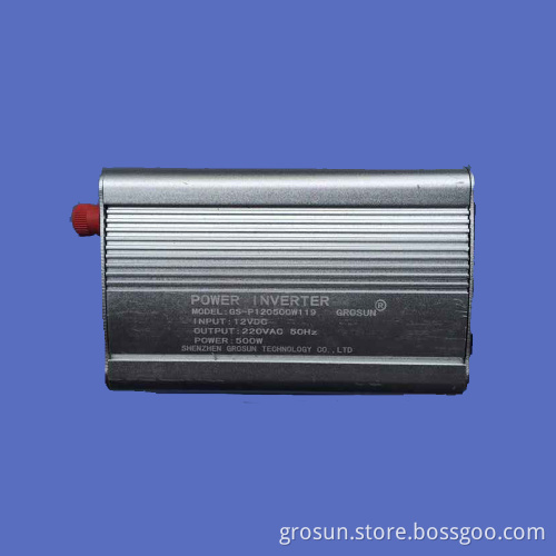 Universal Socket AC 12V to DC 220V Converter, DC to AC Inverter for Battery Conversion Aluminum Alloy Case